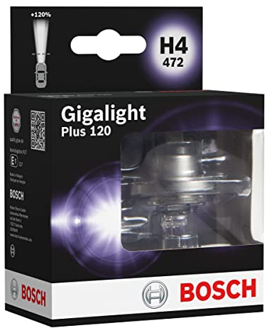 Bosch H4 Plus 120 Gigalight Fahrzeuglampe 12V 60/55W P43t (2 Stück)