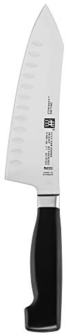 ZWILLING Four Star - Cuchillo Santoku alemán afilado de 7 pulgadas, fabricado en una fábrica alemana propiedad de la empresa con acero de fórmula especial perfeccionado durante casi 300 años, apto