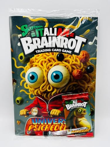 Pack Álbum + 5 Sobres de Cartas Skifidol Italian Brainrot TCG Para La Colección (Idioma Italiano)