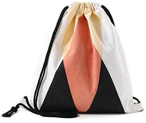 Nacnic - Mochila Bolsa de Cuerdas Triangulos - Bolso Cordones Geométrico en Algodón Resistente - Ideal para Gimnasio, Playa, Piscina, Deporte o Yoga
