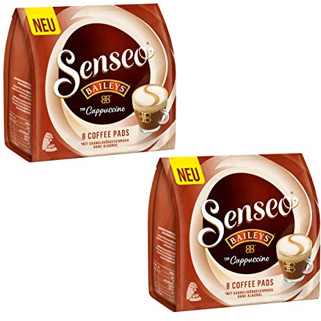 Senseo Typ Cappuccino Baileys Kaffeepads, Aromatisch, Kaffee, Löslicher Kaffee, 2 x 8 Pads