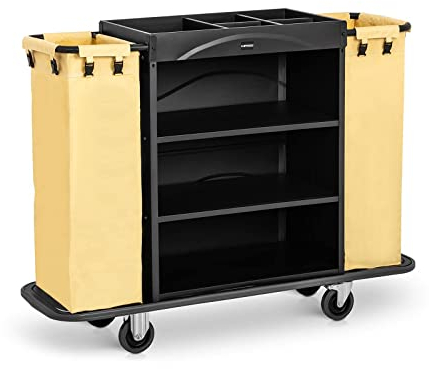 Uniprodo Carrello Biancheria Hotel Carrello di Servizio ai Piani UNICLEAN 142B (150 kg, 2 Sacchi Biancheria)