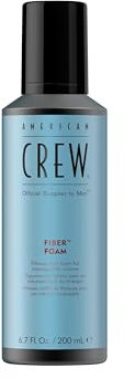 American Crew — Fiber Foam, Espuma de Peinado para Hombre, Producto de Fijación Media para el Cabello, Producto de Peinado para dar Estructura, Volumen y Brillo Natural con Filtro UV, 200 ml