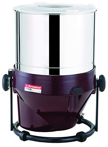 Premier Lifestyle Tilting Wet Rice and Lentils Grinder With Atta Kneader and Coconut Scrapper - 2 Liters - 110v/60 hz - USA and Canada Red color