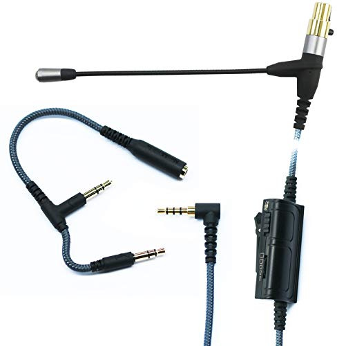 ABLET Boom Microphone Cable Compatible with Headphones AKG K240, K240S, K240MK II, Q701, K702, K271s, K271 MKII, Boompro Gaming Mic Compatible with Controller PlayStation PS4 or Xbox One, PC (150CM)