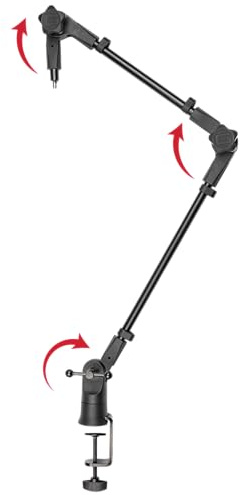 Gator Frameworks Slim Profile Desktop Mic Stand Boom Arm for Broadcasts, Podcasts, Content Creation, Live Streaming, & Similar Applications (GFWMICBCBM0500)