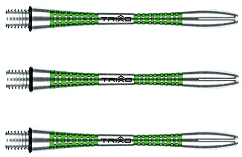 WINMAU Triad Aluminium Grün Mittel Dartschäfte (Schäfte) – 1 Set pro Packung (insgesamt 3 Schäfte)