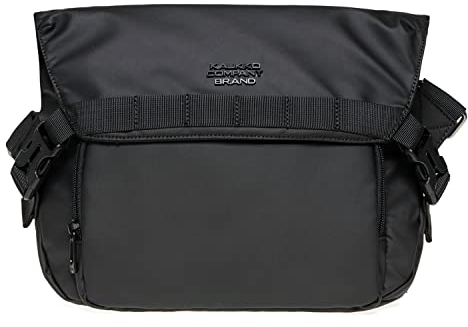 KAUKKO Wasserdichter Umhängetaschen - Motorrad/Fahrrad Schultertasche Messenger Bag für Herren & Damen, Schwarz-KE05