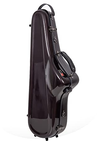 Crossrock Fiberglas Tenorsaxophonkoffer - inkl. Zubehörtasche, abnehmbare Schultergurte, TSA Lock-Space Grau (CRF1020TSSG)