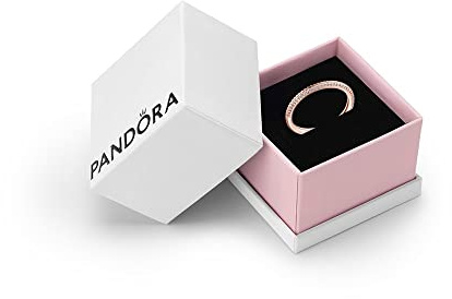 PANDORA ME 14K Rose Gold-Plated Pavé Ring With Cubic Zirconia, Size 56, With Gift Box