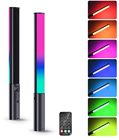 LUXCEO 400 RGB Luce Video LED, luce per fotografia a LED, batteria ricaricabile integrata e telecomando, regolabile 2500K-6500K, CRI 95+,12 Effetti Luce,per fotografia TikTok YouTube