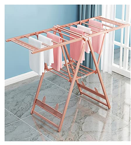 luckxuan Wäscheständer/Wäschetrockner Kleidung Trocknen Kleiderboden Falten Wäscheständer Indoor Balkon Home Baby Kleidung Trocknen Steppleiteraufhänger Clothes Drying Rack