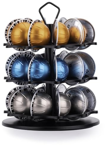 HiveNets Portacapsule a 3 ripiani per capsule Vertuo (30 cialde)