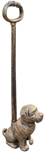 Türstopper Industrieller Retro-Welpenstil Türstopper Mit Griff, Kreativer Kollisionssicherer Türkeil Aus Gusseisen, Einweihungsgeschenk (Color : Bronze, S : 49.3 * 16.8 * 8.2cm)