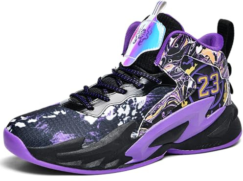 WOWEI Scarpe da Basket da Uomo Traspiranti Scarpe da Ginnastica Leggero Antiscivolo Trainers Scarpe da Basket Sportive Fitness Running Sneaker (MT-D17, 42EU)
