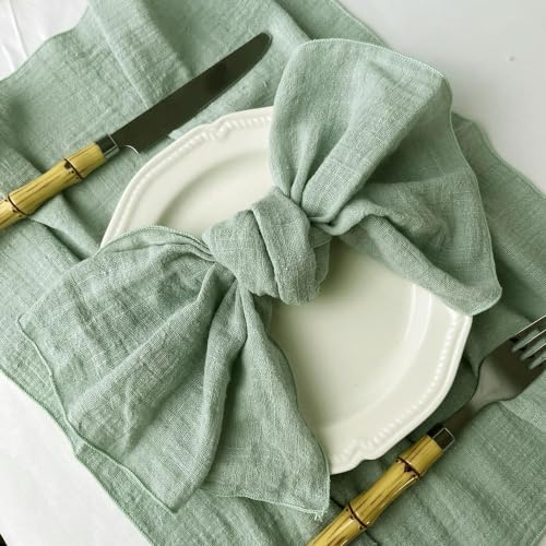 NEDLON 50 Stück 30 x 30 cm Stoffservietten zum Nähen, Gaze, Baumwollstoff, Hochzeit, Tischdekoration für Abendessen, Party, Weihnachten
