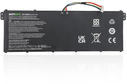 BATTREVO 3600mAh/54.7wh AC14B8K AC14B3K Laptop Akku für Acer Aspire ES1-111M ES1-512 ES1-711 E3-112 E5-721 E5-731 E5-771 E5-771G R3-131T R7-371T R7-372T R5-471T R5-571T A515-41G A515-52G