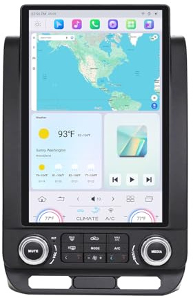 Cidava 13 Inch Car Radio for F150 2015-2020 and 2017-2022 F250/F350/F450, T-Style Car Stereo Head Unit Replacement with Wireless CarPlay/Android Auto, Fast Boot, Upgraded DSP & EQ, 4G LTE, 8+128GB