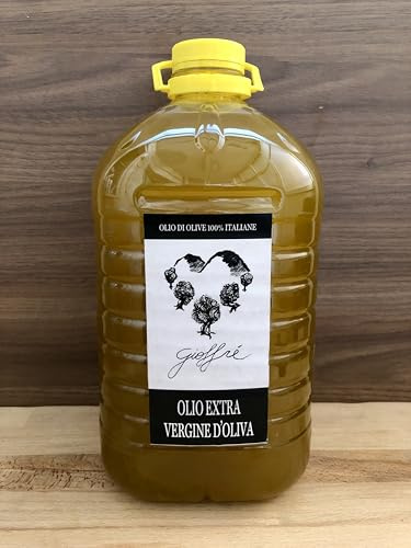 Olio Extravergine di Oliva (Nuovo) - Prodotto in Calabria - Grezzo, non Raffinato e non Filtrato - 100% ITALIANO Estratto a freddo - PET 5 Litri | Olio Evo di Qualità Superiore