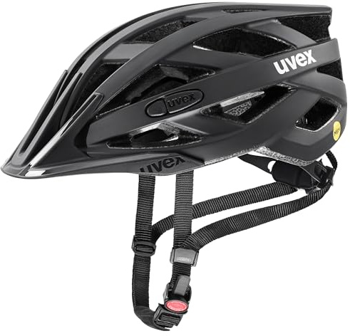 uvex i-vo cc MIPS - Leichter Allround-Helm für Damen und Herren - MIPS-Sysytem - erweiterbar mit LED-Licht - All Black matt - 56-60 cm