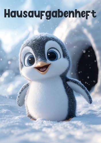 Hausaufgabenheft Pinguin: Schulplaner 2024/2025 mit Stundenplänen in DIN A5 für Grundschule oder Gymnasium mit Süßem Design für Jungs & Mädels