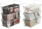 UMDONX 6 Pack Chest Freezer Organiser Baskets - Stackable Kitchen Storage Boxes for 198L Deep with Fold down Handle, Wire Open Bins Frozen Goods Sort, Durable Metal White