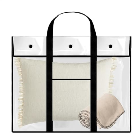 Gvblkq Sac de Rangement Polyvalent et Durable en PVC, imperméable, avec poignée et Poche pour Croquis, Dessin, 80 x 65 cm, Noir, Refer to Description, Unisexe