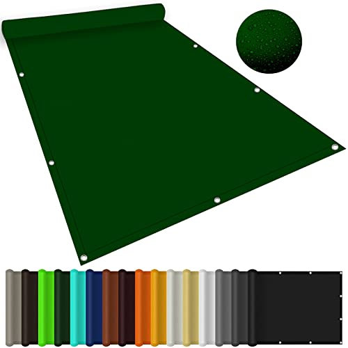 Voile d'ombrage rectangulaire 2 x 6,5 m - Pour jacuzzi - Jardin - Parasol rectangulaire - Taux d'ombrage - 98 % de blocage UV - Pour jardin, plage, patio - Noir