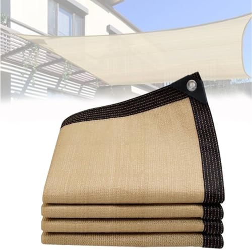 Beige Red De Sombra Exterior Tasa De Sombreado 80%-90% Rectangular Lona Sombra Resistencia Desgarro Vela De Sombra para Balcon Invernadero Pergola Terraza(2x3.0m)