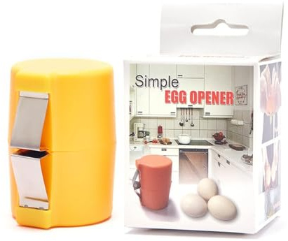 Apriuova –pratico separatore per uova crude,Facile da rompere per uova sode, tagliauova in acciaio inox per taglio pulito,utensile da cucina per colazione, cucina e cottura.