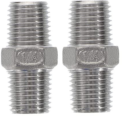 Toddmomy 2piezas Conector De Manguera Macho Macho Accesorio De Rápida Acero Inoxidable