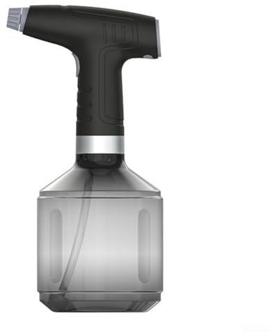 Regadera eléctrica automática de 0 9 L con un botón para un uso fácil (gris + negro)