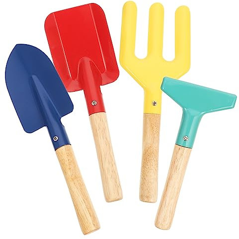 Yardwe Herramientas De Jardinería con Pala Tenedor Rastrillo y Paleta Herramientas De Jardinería Mango De Madera para Jardín Aire