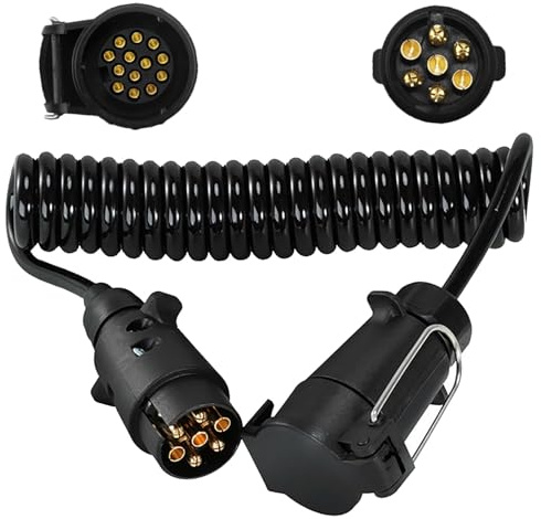 bechoanigel Cavo di Prolunga per Rimorchio, 3 Metri Adattatore per Presa Rimorchio da 13 a 7 Poli, Cablaggio per Rimorchio, Prolunga per Rimorchio, per Rimorchio Roulotte Trattori Camion