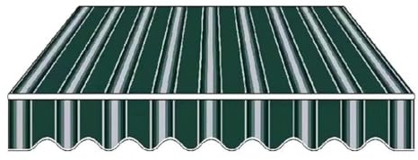Tessuto di ricambio per tenda da sole, 2,5 x 2 m, telone retrattile per patio e portico, tela resistente, per cortili e finestre all'aperto (striscia C)