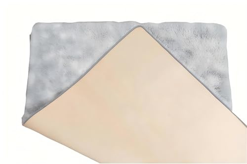 Buartttbear Tapis de Salon à Poils Longs de décoration,Epaisseur 4 CM, Ultra Doux, Lavable et antidérapant, pour Salon, Chambre et entrée. (Gris-160x230CM)