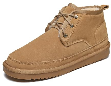 Meik Mangni Stivali da Neve Donna Stivaletti Invernali Uomo Comodi Scarpe con Calda Foderati Antiscivolo Scarponi Neve Classici Snow Boots Esterno Marrone 37EU