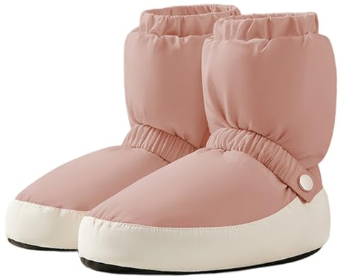 DAGLLGEW Botas de ballet, suela suave, gruesas, para calentar, con correa ajustable, impermeables y resistentes al desgaste, para entrenamiento de baile en invierno, talla M.
