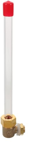 ULTECHNOVO Indicateur de Niveau à Eau en Tube Acrylique Transparent pour Cuve D'eau, Jauge de Niveau à Eau Simple à Installer en Métal, Adapté Usage Domestique et Commercial