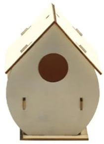 Nestlåda 3 stycken fågelvillor trä bo minimalistisk bur gör-det-själv hängande hus trädgård traditionell nist box (färg: 4)