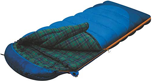 ALEXIKA Unisex – Erwachsene Schlafsack Tundra Plus, rechte Reißverschluss Deckenschlafsacke, blau, 230x90 cm