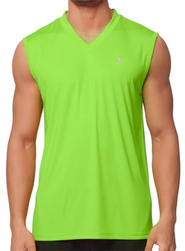 CFLEX Sportskjorta för män, fitness, muskelskjorta, sportkläder, kollektion, Grön, XL