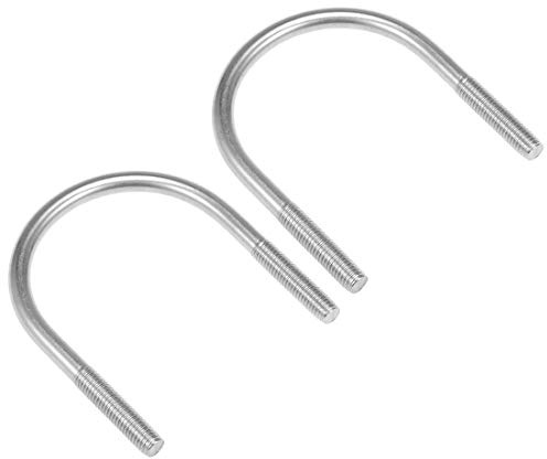 sourcing map 2 Stück Bügelschraube Bügelbolzen M10 304 Edelstahl U-Bolzen Befestigungselemente für 76mm Rohrdurchmesser
