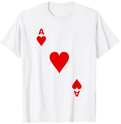 Kartenspiel Spielkarte Herz As Karte Kostüm Verkleidung T-Shirt
