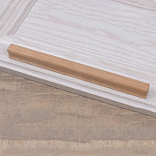 Massiv Eiche Schrankgriff Möbelgriff Holzgriffe Schrankgriff Küchengriffe aus Holz Kleiderschrank Schubladenknöpfe,Hardware für Badezimmermöbel,Euro Vintage Knop,mit Schraube (Hole center:96mm)