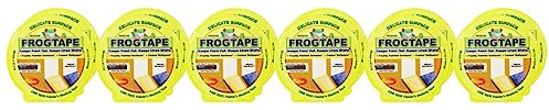 Frog Tape 207255 Maler-Kreppband für empfindliche Oberflächen, 36 mm x 41,1 m, Gelb, 16er-Pack