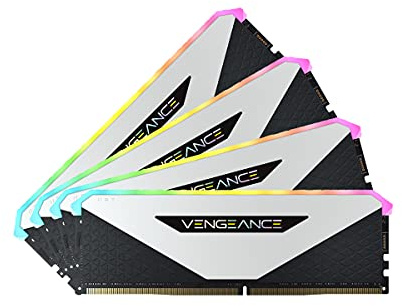 Corsair Vengeance RGB RT 32GB (4x8GB) DDR4 3600MHz C18 Memoria de Sobremesa (Iluminación Dinámica RGB, Optimizado para AMD 300/400/500 Series, Compatible con Intel 300/400/500 Series) Blanco