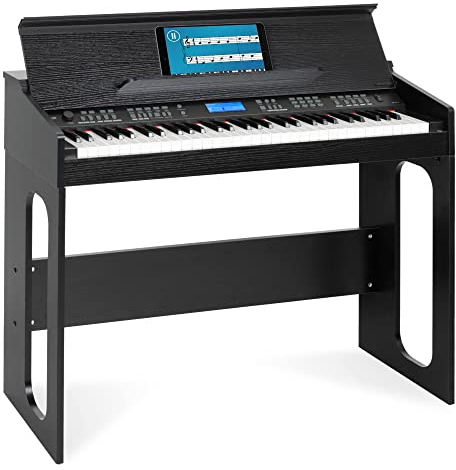 FunKey DP-61 III Keyboard im Digitalpiano-Design - 61 Keyboard Tasten - 300 verschiedene Sounds - 300 Rhythmen - 80 Demo Songs - Begleitautomatik - Record Funktion - Schwarz