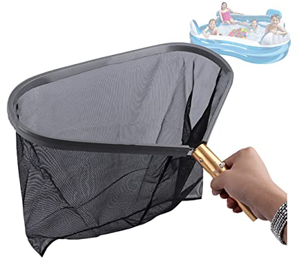 SRHIMEOS Pool Kescher Bodenkescher, Pool Kescher, Schwerlast Laub Käscher mit AluminiumRahmen, kescher teich für Schwimmbad, Spa, Whirlpools, Aquarium, Gartenteich