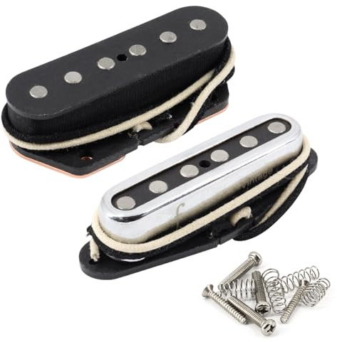 Ogdni 5 Tele Gitarren-Tonabnehmer-Set, Alnico 5 Single-Coil-Tonabnehmer für Gitarrenhals/Mitte/Brücke für Tele E-Gitarre ohne Tonabnehmerabdeckung (GMA19)
